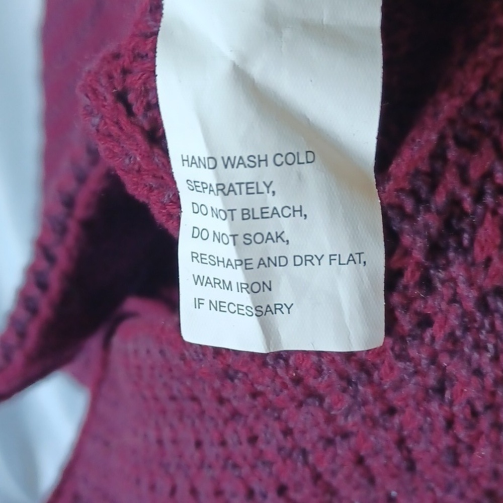 eight eight eight cotton dark red/burgundy sweater - Picture 7 of 7